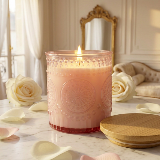 VANILLA ROSE soy candle ~ 7oz